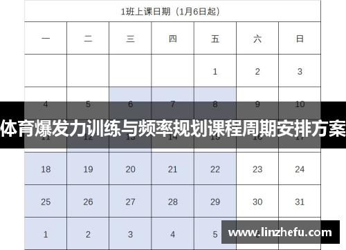 体育爆发力训练与频率规划课程周期安排方案